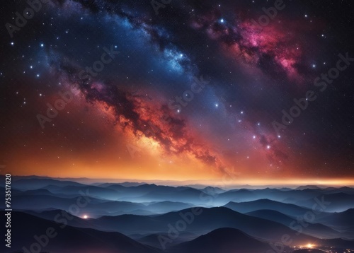 Night sky universe with stars  nebula and galaxy