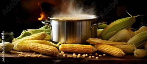 Freshly Harvested Corn in a...