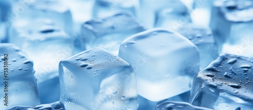 Glistening Ice Cubes Covere...