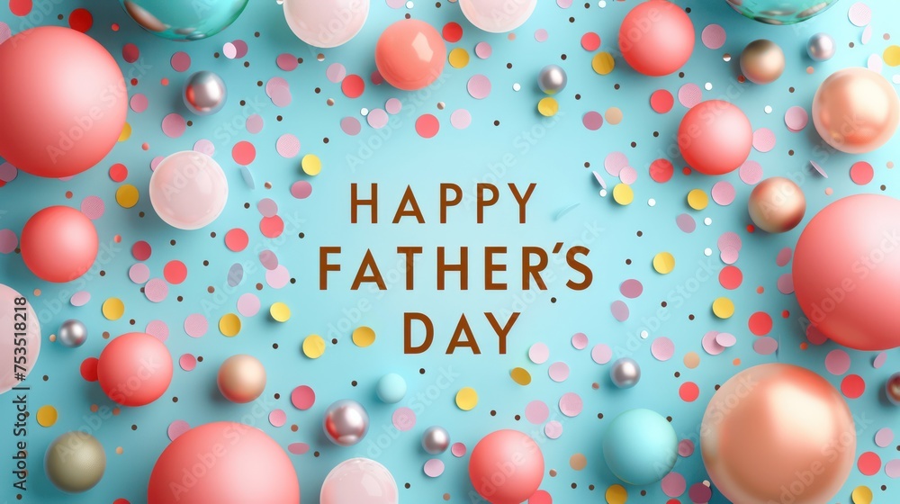 Happy Father's Day. For cards, banners, etc. Flat illustration