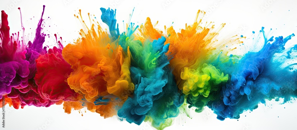 Vibrant Paint Splash Explosion - Abstract Colorful Artistic Background Vibrant Paint Splash Explosion - Abstract Colorful Artistic Background