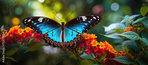 Vibrant Blue Butterfly Rest...