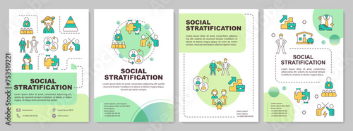 Φωτογραφία Social stratification green brochure template