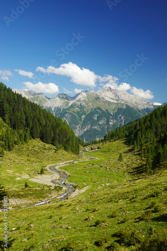 The panorama of Malfontal valley, Pettneu am Arlberg, Austria