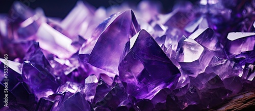 Glistening Amethyst Crystals Adorning a Luxurious Candle Wick Illuminated with Soft Candlelight
