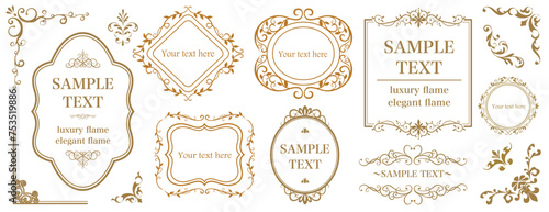 Ornate frames and borders. Vintage vector Set. Floral elements for design of monograms, invitations, frames, menus, labels and websites. 