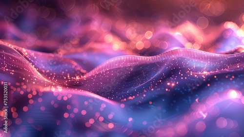 Creating a vibrant design using gradient mesh, bokeh lights, fluid shapes on a holographic backdrop.