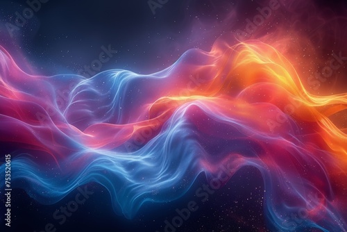 Abstract energy flow, colorful waves, dynamic movement, vibrant wallpaper.