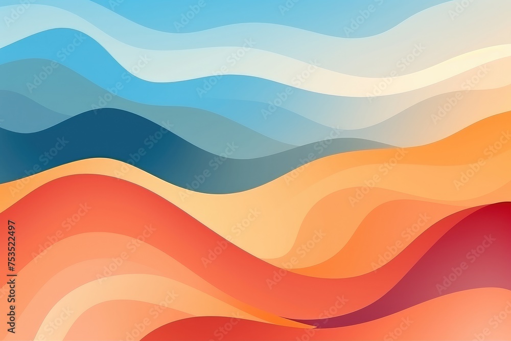 Vibrant Abstract Wave Pattern in Warm Tones - Artistic Elegance Generative AI Vibrant Abstract Wave Pattern in Warm Tones - Artistic Elegance Generative AI