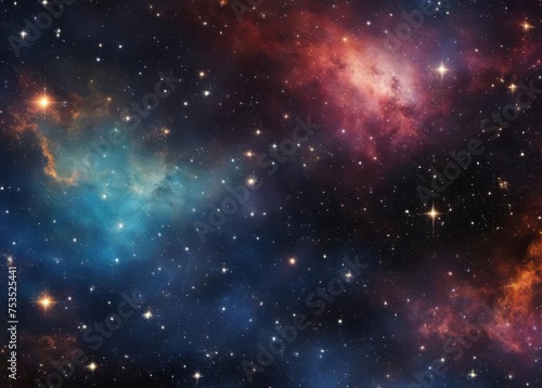 Deep night sky universe with stars  nebula and galaxy