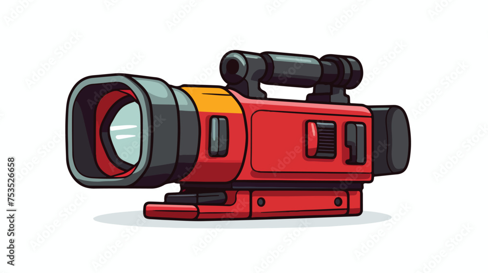 Video camera device flat style icon vector.