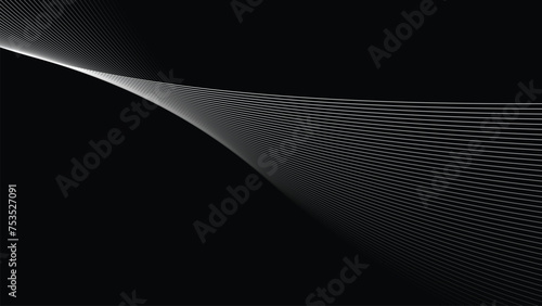 Black Background Lines vector image abstract wallpaper for backdrop or decoration
