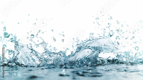Dynamic splash of clear water, capturing a moment of pure, energetic movement.
