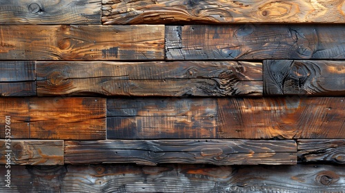 The Image is a Close Up of a Wooden Wall With a Lot of Wood Grain