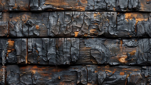 A Piece of Wood That has been Burned and Charred