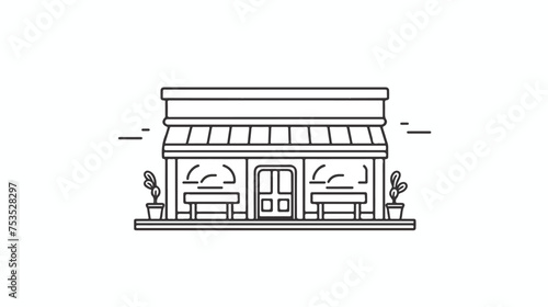 Restaurant cafe line icon. linear style sign for mob