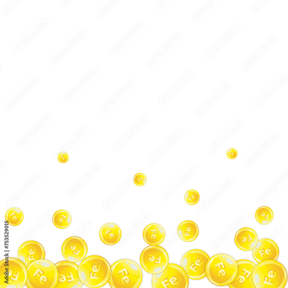 Ferritin round droplets scattered randomly. Ferritin round droplets scattered randomly.