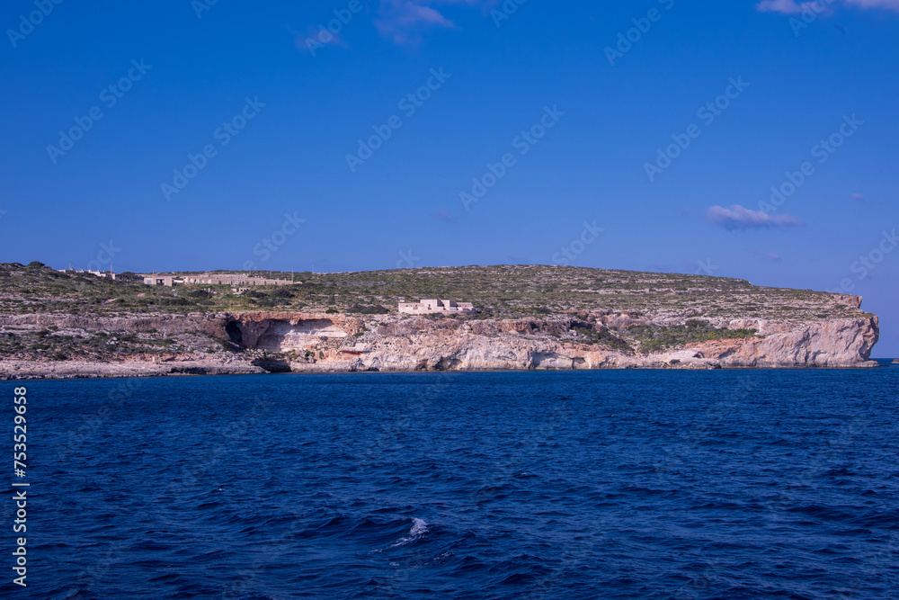Beautiful view of the island of Comino, Malta