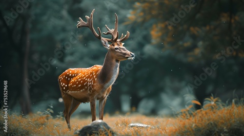 a cinematic and Dramatic portrait image for deer