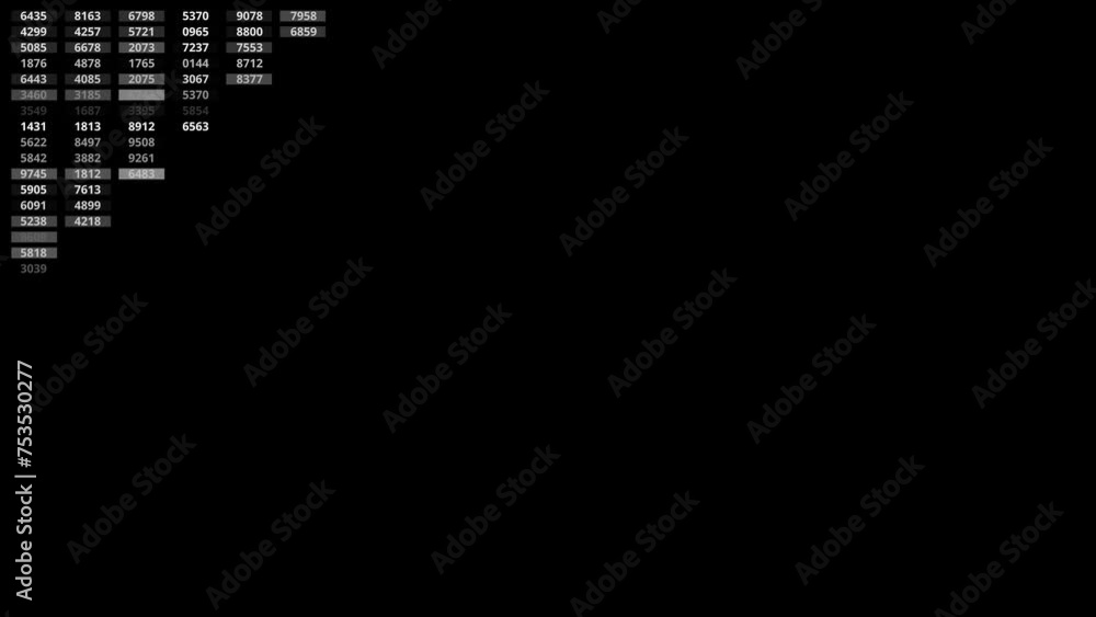 Random Numbers Background Animation Random Numbers Background Animation