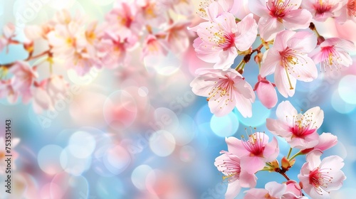 Cherry blossom spring background