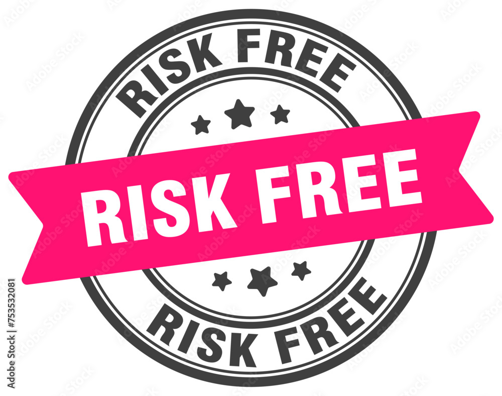 risk free stamp. risk free label on transparent background. round sign risk free stamp. risk free label on transparent background. round sign