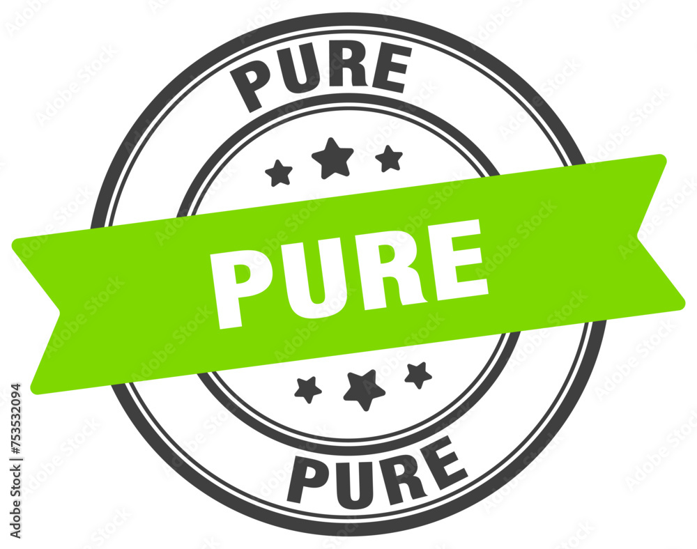 pure stamp. pure label on transparent background. round sign pure stamp. pure label on transparent background. round sign