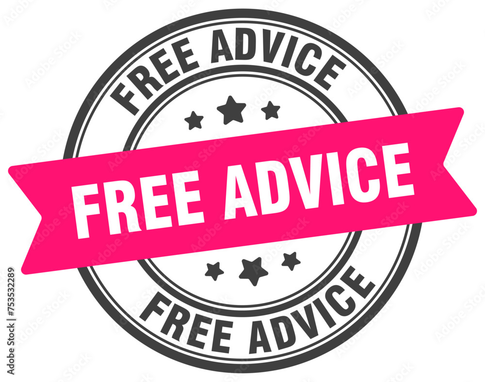 free advice stamp. free advice label on transparent background. round sign free advice stamp. free advice label on transparent background. round sign