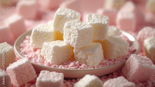 food background texture marshmallow close-up