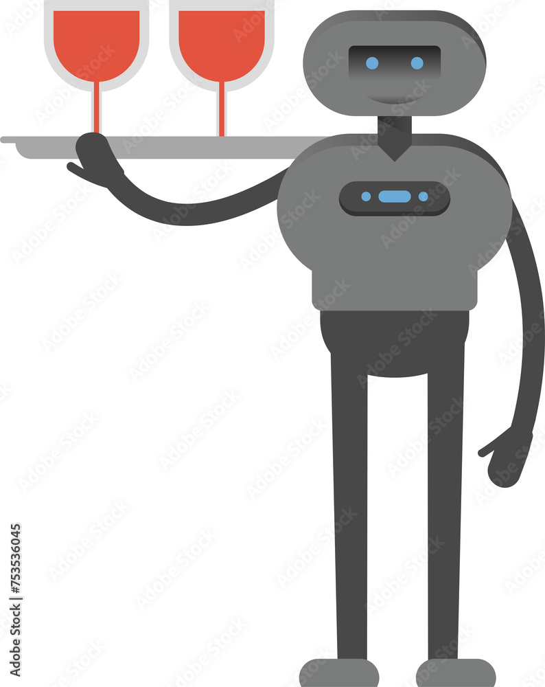 Robot Character Serving Wine Illustration
Robot Character Serving Wine Illustration