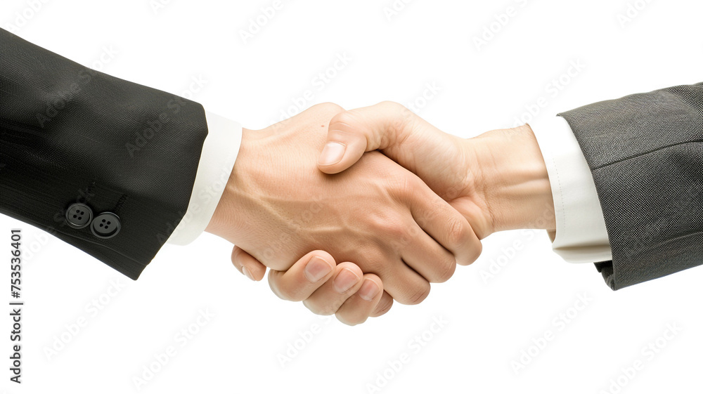 business handshake isolated on white background business handshake isolated on white background