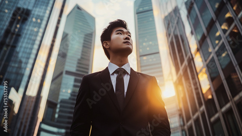 rich chinese business young man. photo