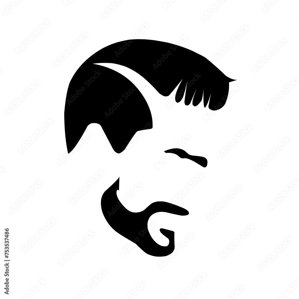 Men hairstyles and haircut with beard vector illustration. Men hairstyles and haircut with beard vector illustration.
