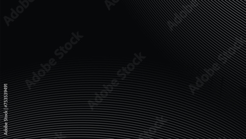 Fototapeta Naklejka Na Ścianę i Meble -  Black Background Lines vector image abstract wallpaper for backdrop or decoration