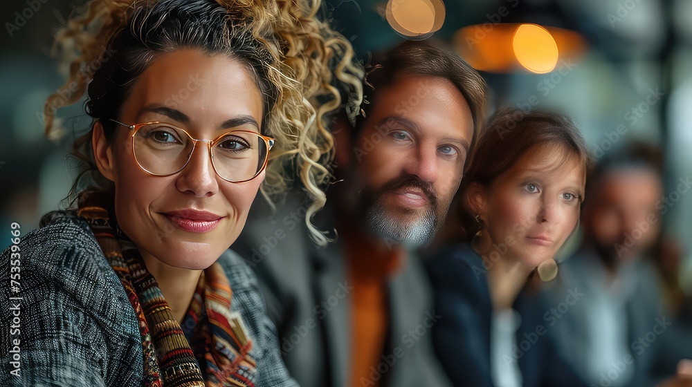 Fototapeta premium Software Engineers Captured in a Team Photo, Generative AI