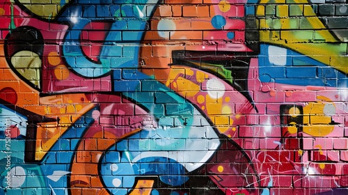 Urban graffiti wall art background