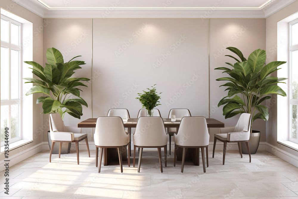 Fototapeta premium interior of modern room with furniture.