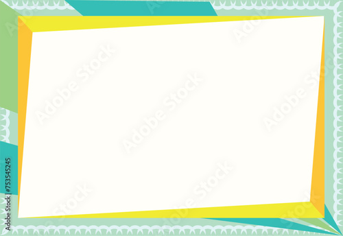 Bright Contemporary frame for Certificates, layouts or photography frames. Editable Clip Art.