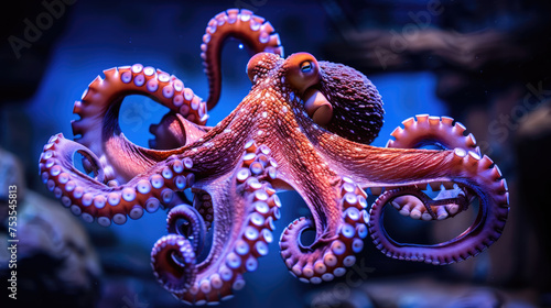 Octopus in its natural habitat on the seabed © brillianata