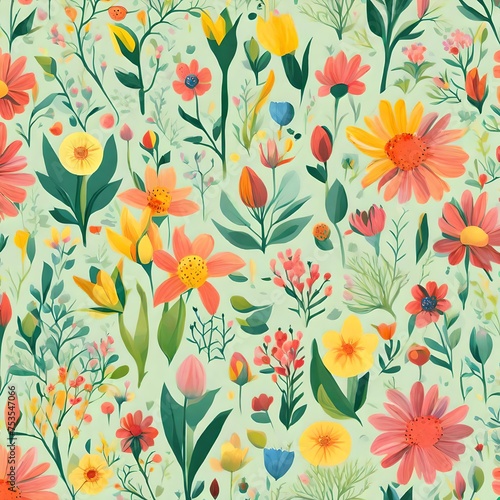 Floral background for Spring  Generated using AI