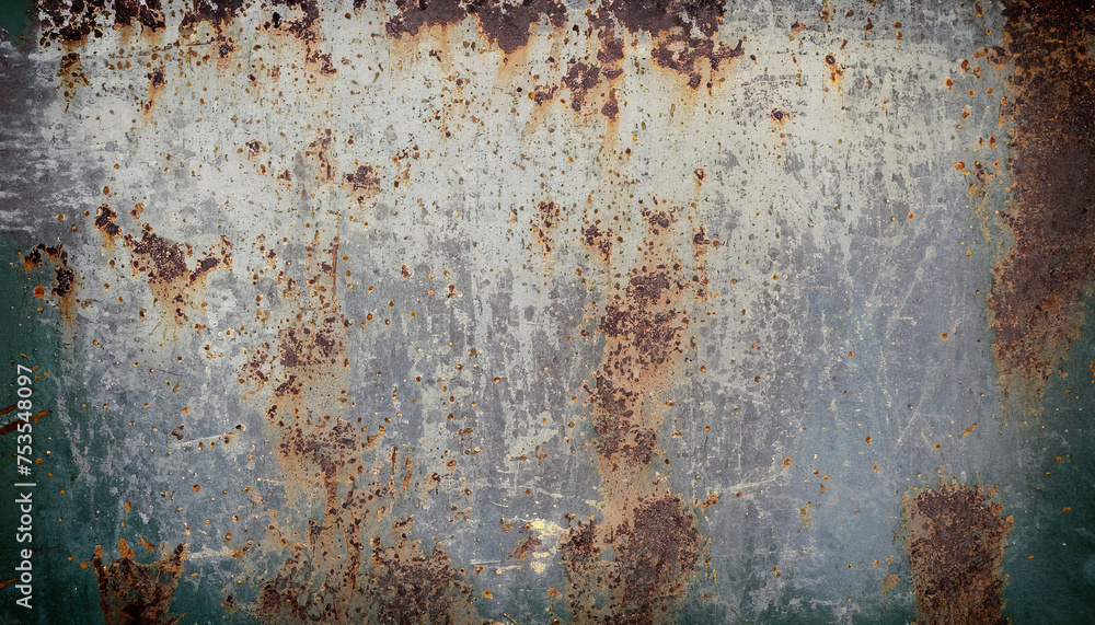 Metal texture with scratches and cracks, grunge background; vintage abstract painting