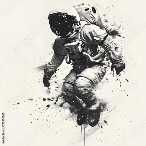 Astronaut Graffiti, t-shirt design