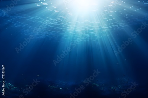 Abstract underwater backgrounds with sun beam and water ripple 