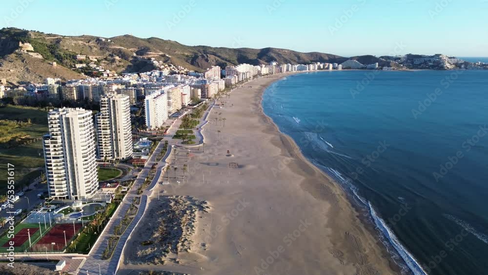 Aerial view of Cullera beachfront in the Valencian Community Aerial view of Cullera beachfront in the Valencian Community