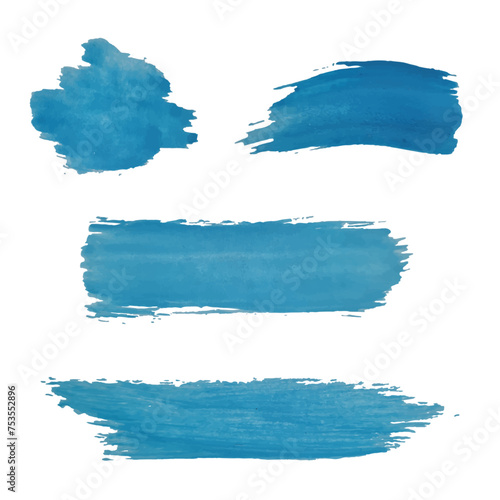 Blaue Pinselvorlagen