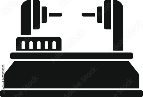 Mill machine icon simple vector. Industrial press. Industry laser automated