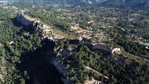 Aerial view of Jativa Castle in Valencia photo
