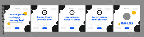 modern carousel slide templates for social media posts