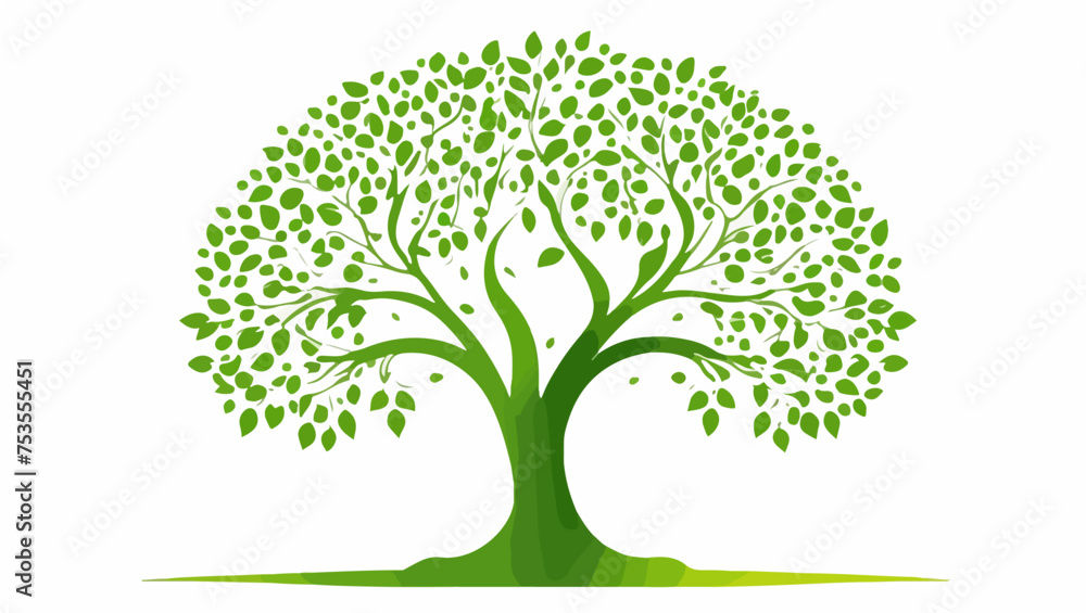 Fototapeta premium Logotipo de un árbol primaveral