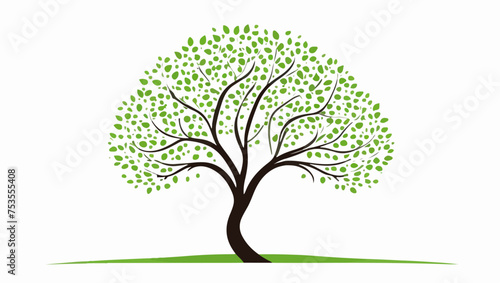 Logotipo de un árbol primaveral